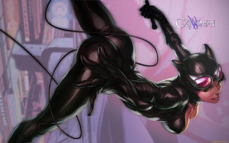 Женщина кошка латекс