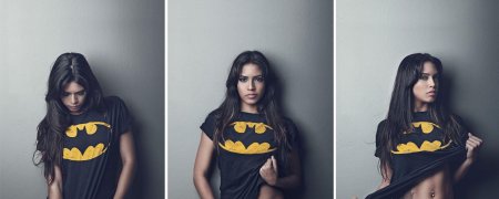 Девушки в майках супергероев