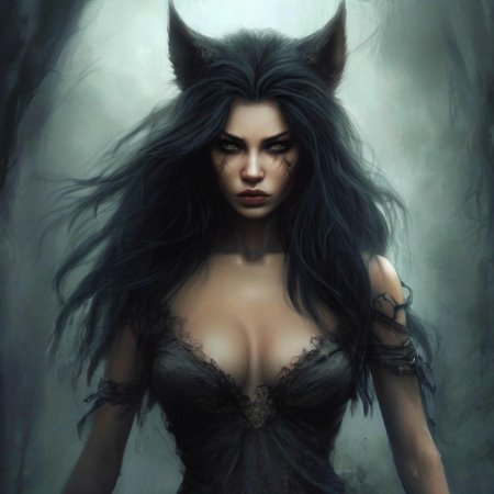 Девушка оборотень арт