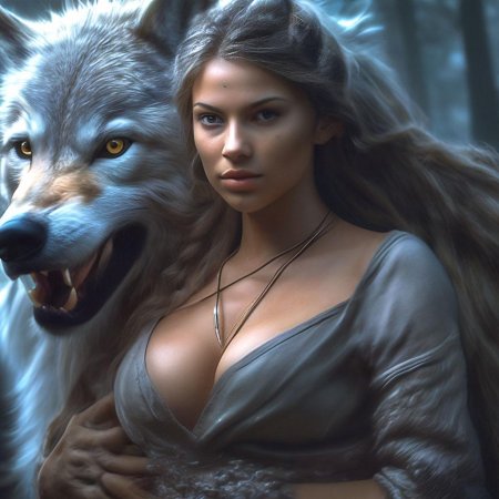 Девушка и волк