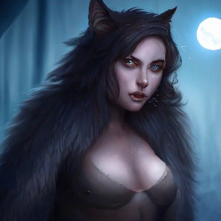 Голая девушка оборотень