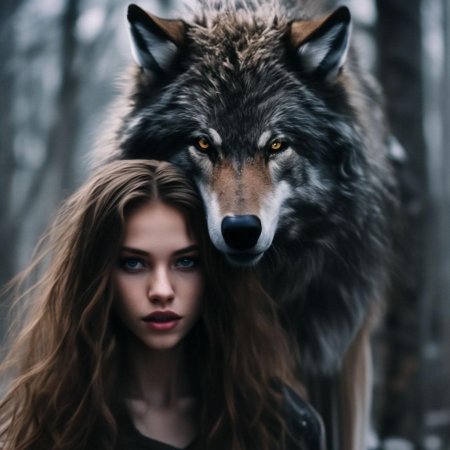 Волк и девочка