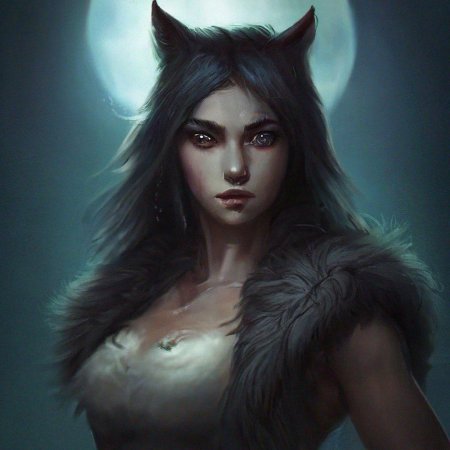 Девушка оборотень арт