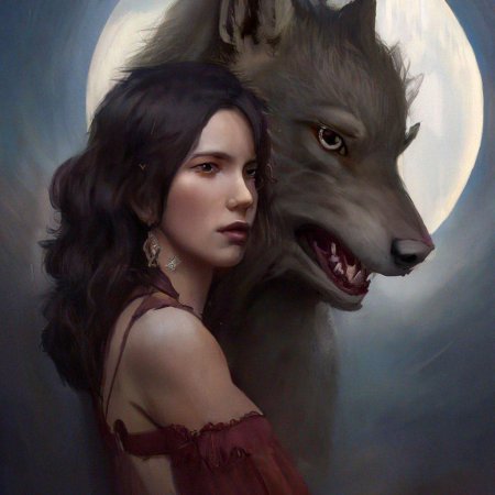 Женщина с волком
