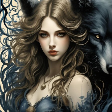 Девушка волк