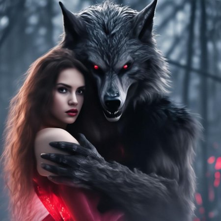 Оборотень с девушкой
