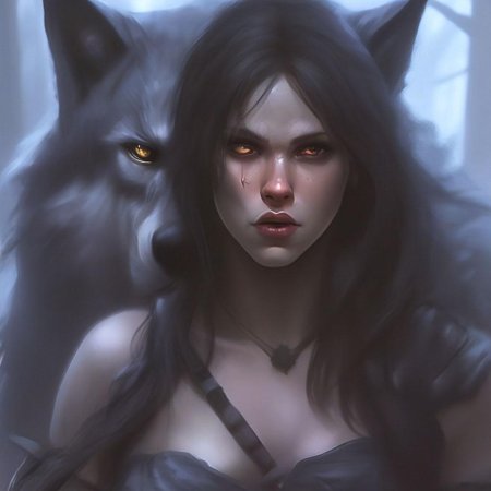 Девушка волк