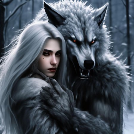 Волк и девушка