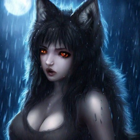 Аниме девушка оборотень