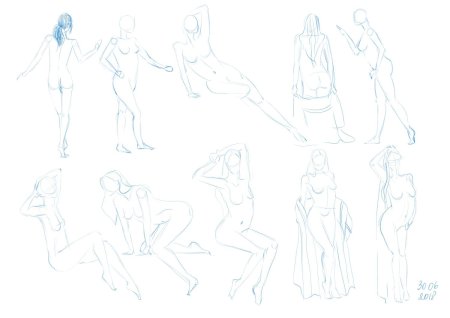 Женские позы для рисования