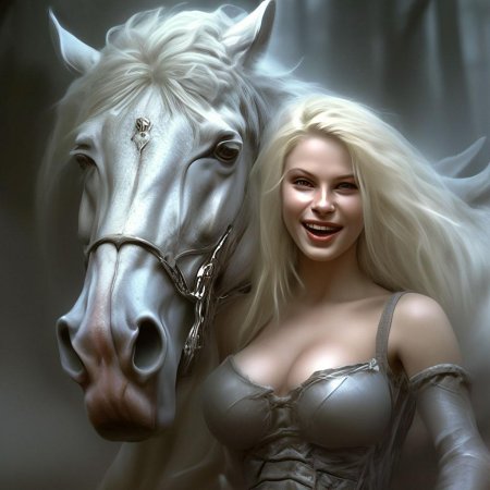 Девушка лошадь