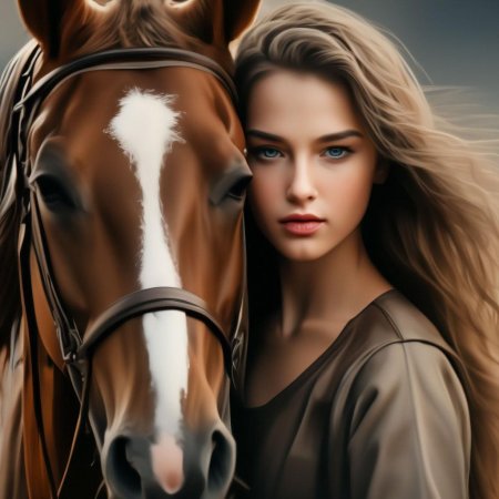 Девушка лошадь