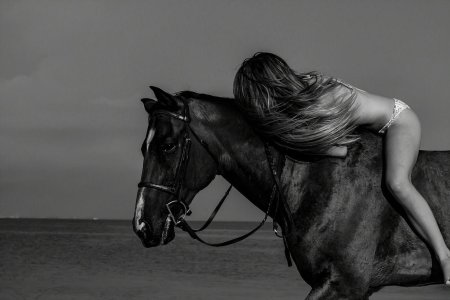 Женщина на лошади