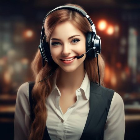 Девушка с наушниками