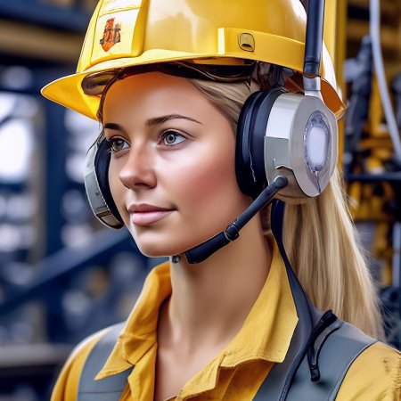 Девушка строитель