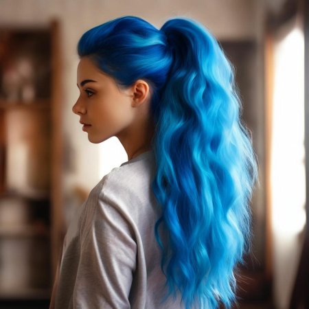 Голубой цвет волос