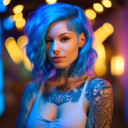 Девушка с татуировками