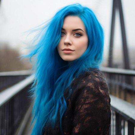 Глория макфин с голубыми волосами