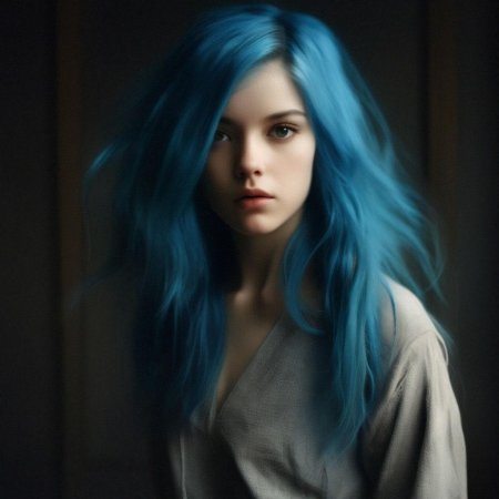 Голубые волосы