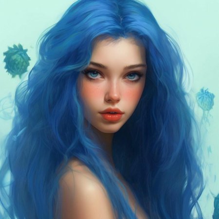 Синие волосы