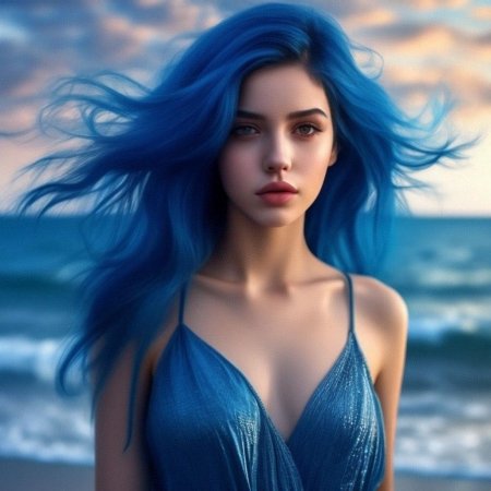 Синий цвет волос