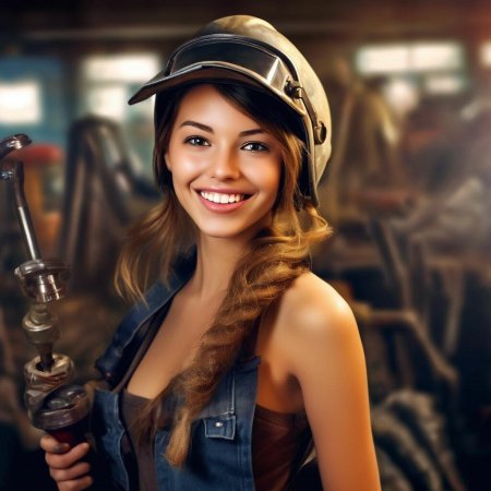 Девушка автомеханик