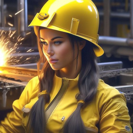 Девушка строитель