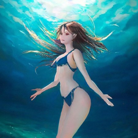 Девушка в купальнике на море