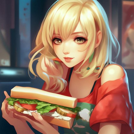 Аниме девушка блондинка