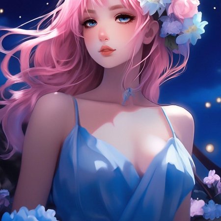 Аниме красивые девушки с розовыми