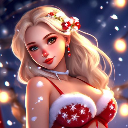 Новогодние девушки