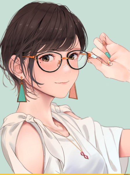 Девушка в очках арт