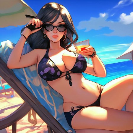 Аниме девушки в бикини