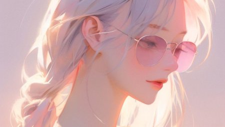 Арт девушка с белыми волосами