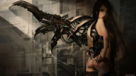 Cyberpunk девочка робот
