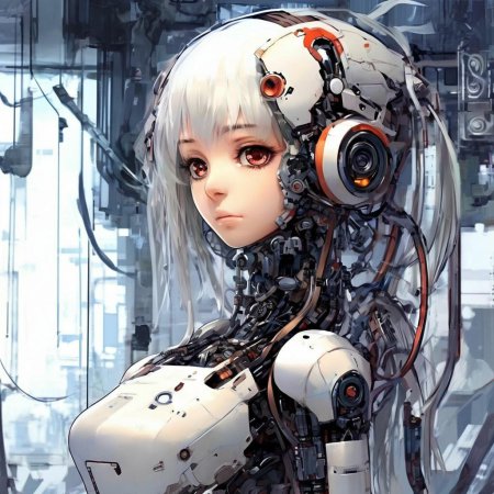 Робот девушка арт
