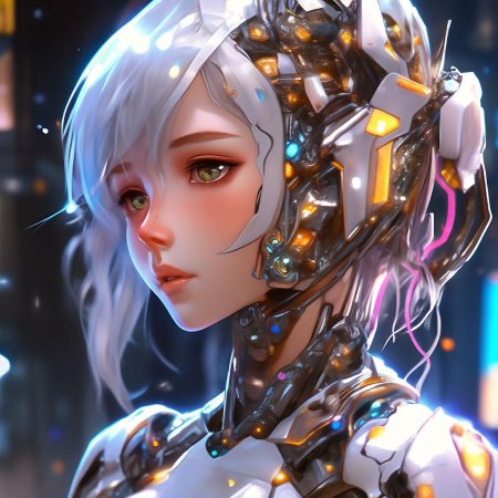 Девушка робот арт