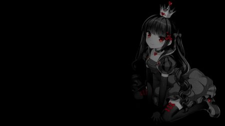 Аниме девушки на темном фоне