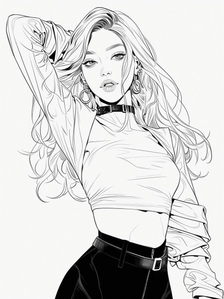 Девушка эскиз