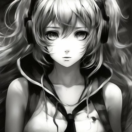 Black and white anime