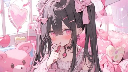 Аниме тянки розовые