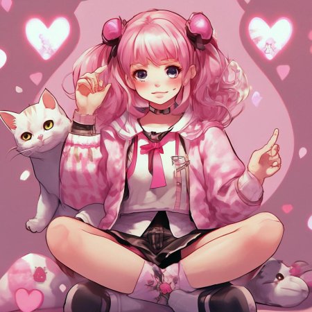 Розовая аниме