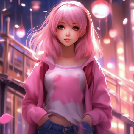 Розовая девочка