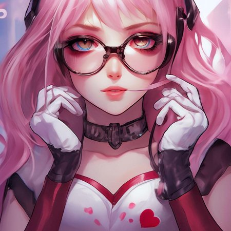 Аниме девочка розовая