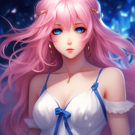 Девушка с розовыми волосами аниме