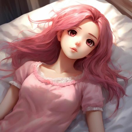 Розовые аниме девочки