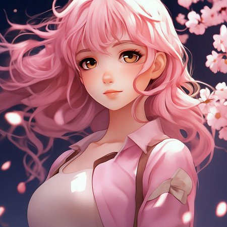 Розовое аниме