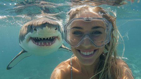 Море с акулами