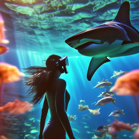 Акула с открытой пастью