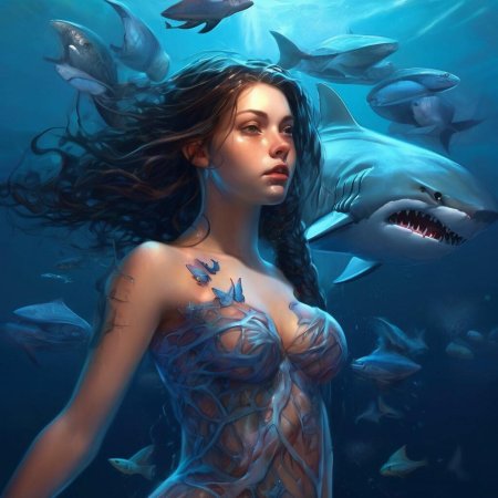 Красивая русалка